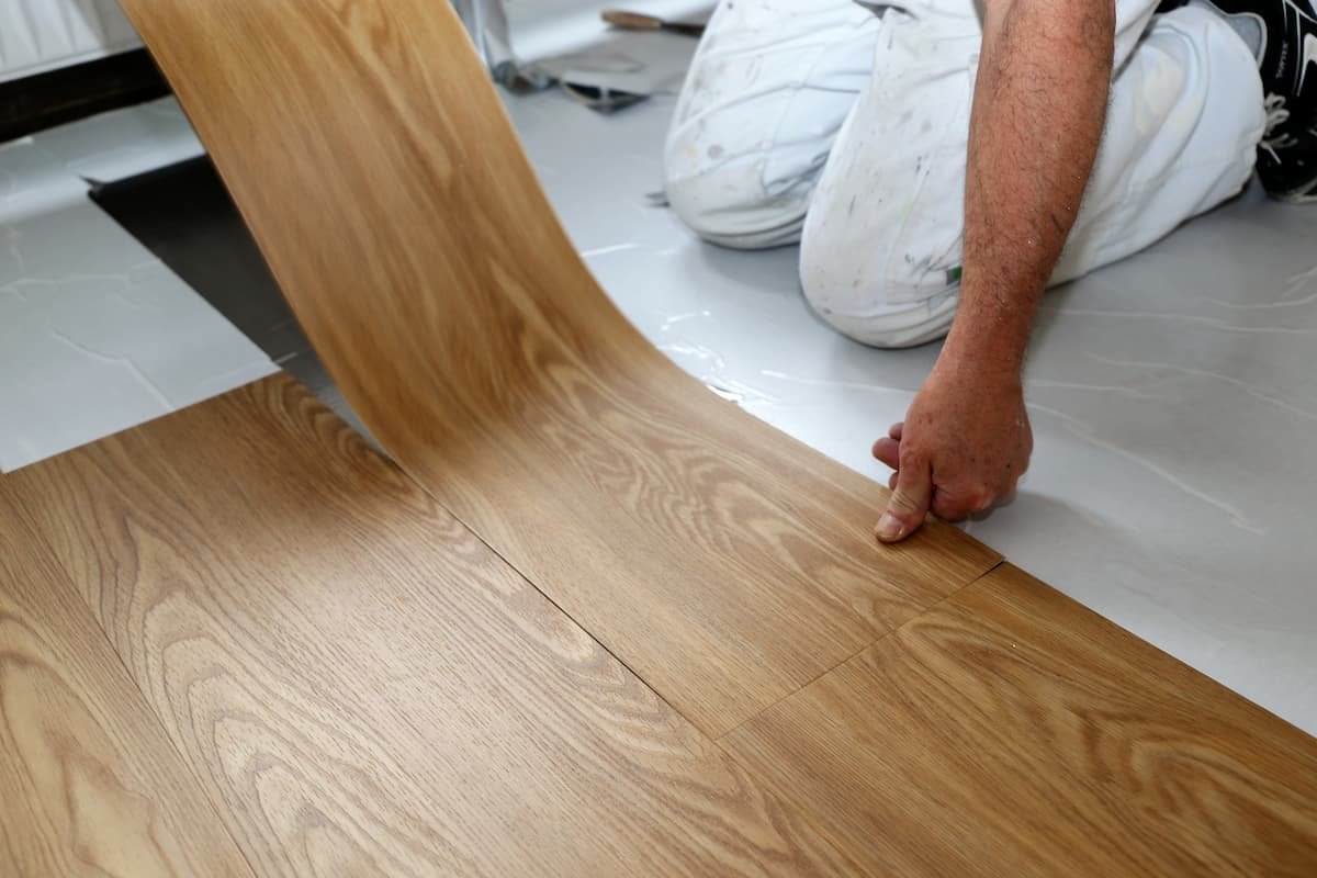 PVC vloer leggen - voorbeeld